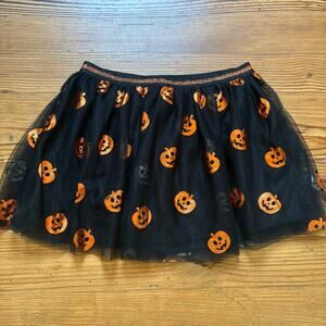 Celebrate black tulle orange‎ pumpkin elastic waistband tutu girls skirt SIZE L